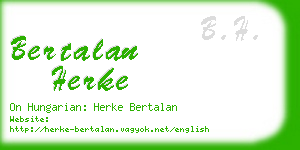 bertalan herke business card